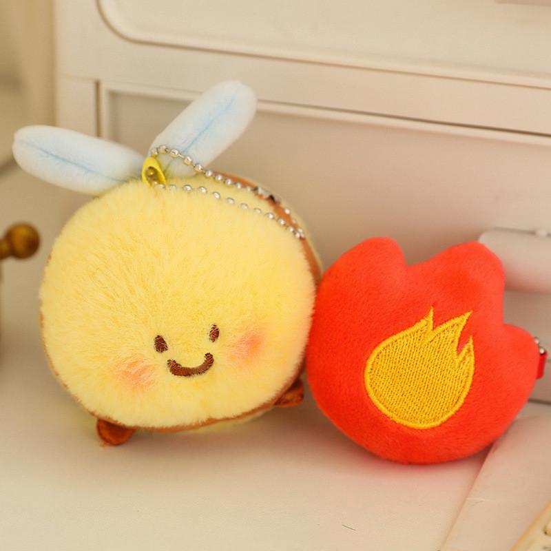Lovable Thegreenparty Bee Plush Keychain Soft And Squishy Stuffed Animal Ornament For Bags And Keys