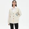 Dimanaf 2025 Sweaters Buttons Embroidery Print Cardigan Autumn Pockets Women Print Sweaters Knitting Loose Sweater