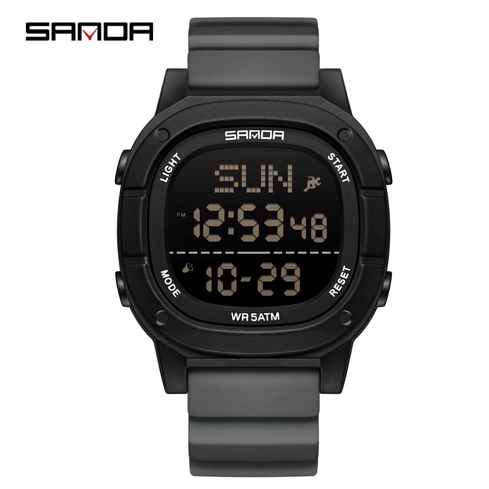 Sanda 9078: Luminous Waterproof Sports Watch for Teens and Adults with Alarm Feature