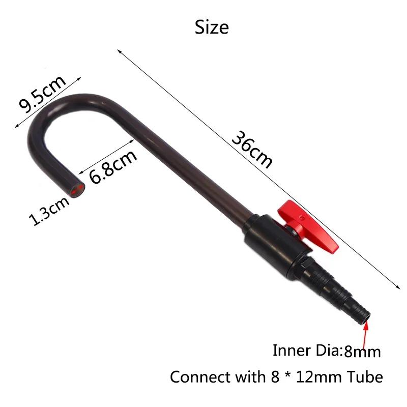 

U-Shaped Fish Tank Water Changer Tube Aquarium Cleaning Tools Hanging Water Dispenser Supply Pipe Wall Mounted Elbow Hose