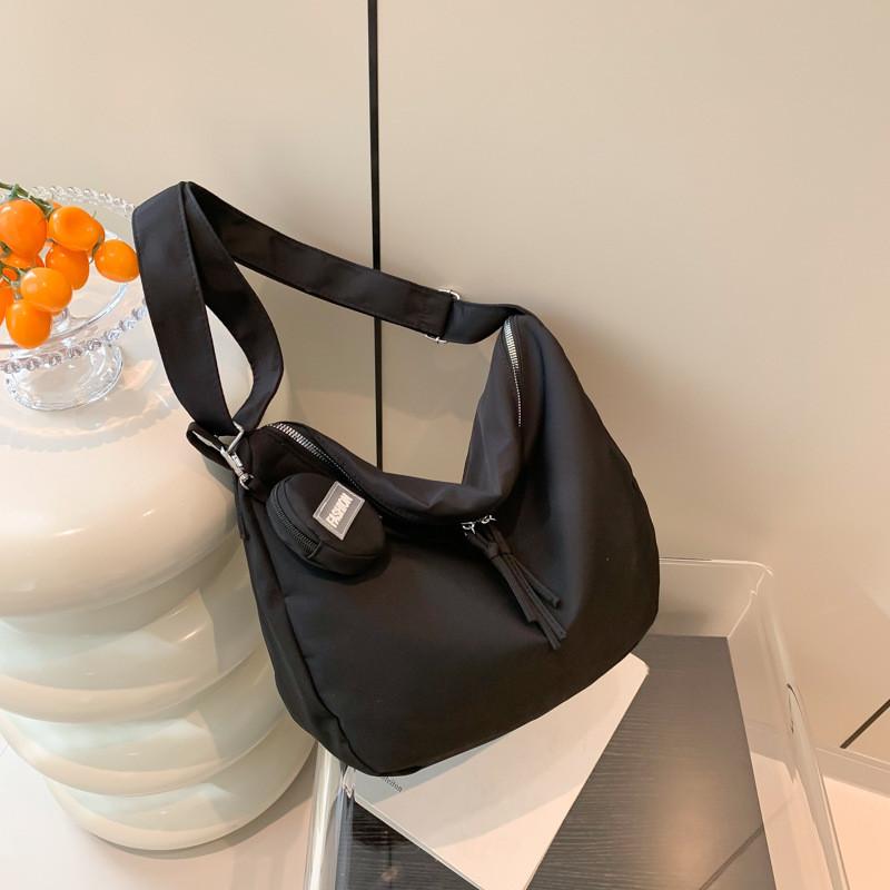 Elegant And Spacious Nylon Tote Bag For Women With Modern Aesthetic And Unique Dumpling Shape Ideal For Daily Casual Wear In 2024