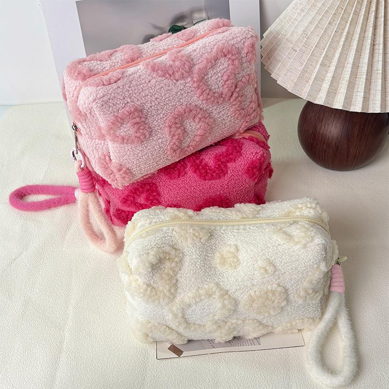 Heart Plush Large Capacity Travel Makeup and Toiletry Bag