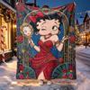 Betty Boop Pattern Blanket for Home Decoration, Bed, Sofa, Car Travel, Camping, Suitable for All Seasons, Birthday Christmas Gift