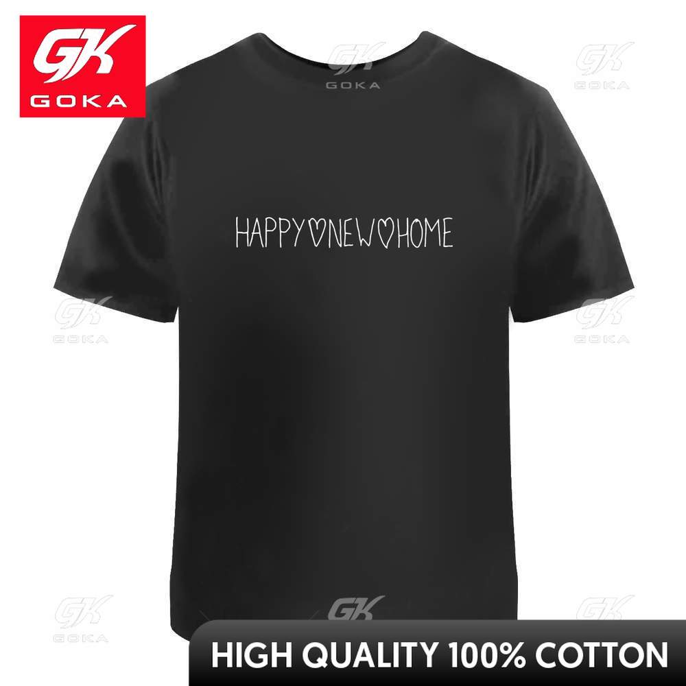 Happy New Home Unisexs Womens Cotton TShirts Cute Funny Vintage Graphic T Shirts