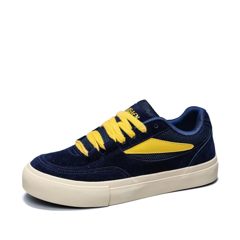 Euro Men Canvas Casual Shoes Street Cool Flat Skate Shoes Young Man Fashion Sneakers