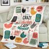 Crazy Chicken Lady Blanket, Chicken Lover Gift, Chicken Mom Blanket, Funny Chicken Gift, Backyard Chicken Blanket, Farmhouse Gift for Her