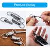 Titaniums Keychain Double Side Carabiner Clip 360 Rotations Detachable Keychain For Organized Key Arrangement