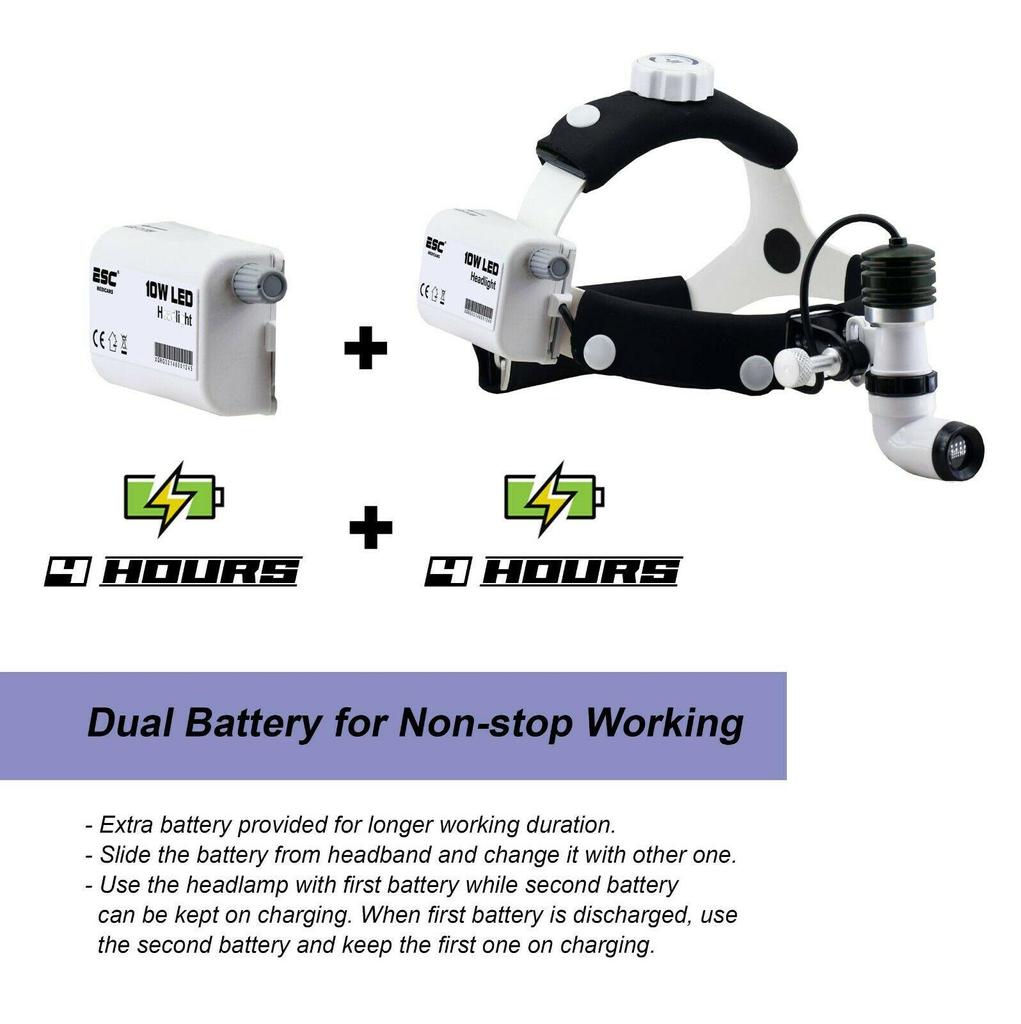 Farol cirúrgico odontológico Farol médico otorrinolaringológico LED 10 watts sem fio recarregável