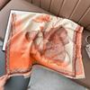 Winter Lotus Flower Style Artistic Scarf Retro Elegant Faux Cashmere Floral Women'S Warm Scarf Air Conditioner Shawls