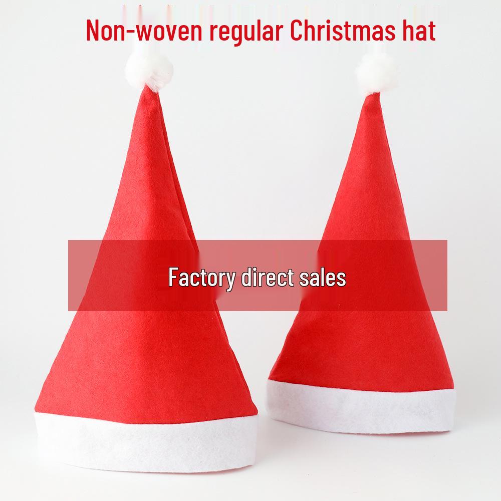 Santa Claus Costume Plush Christmas Hat - Non-Woven Festival Ornament