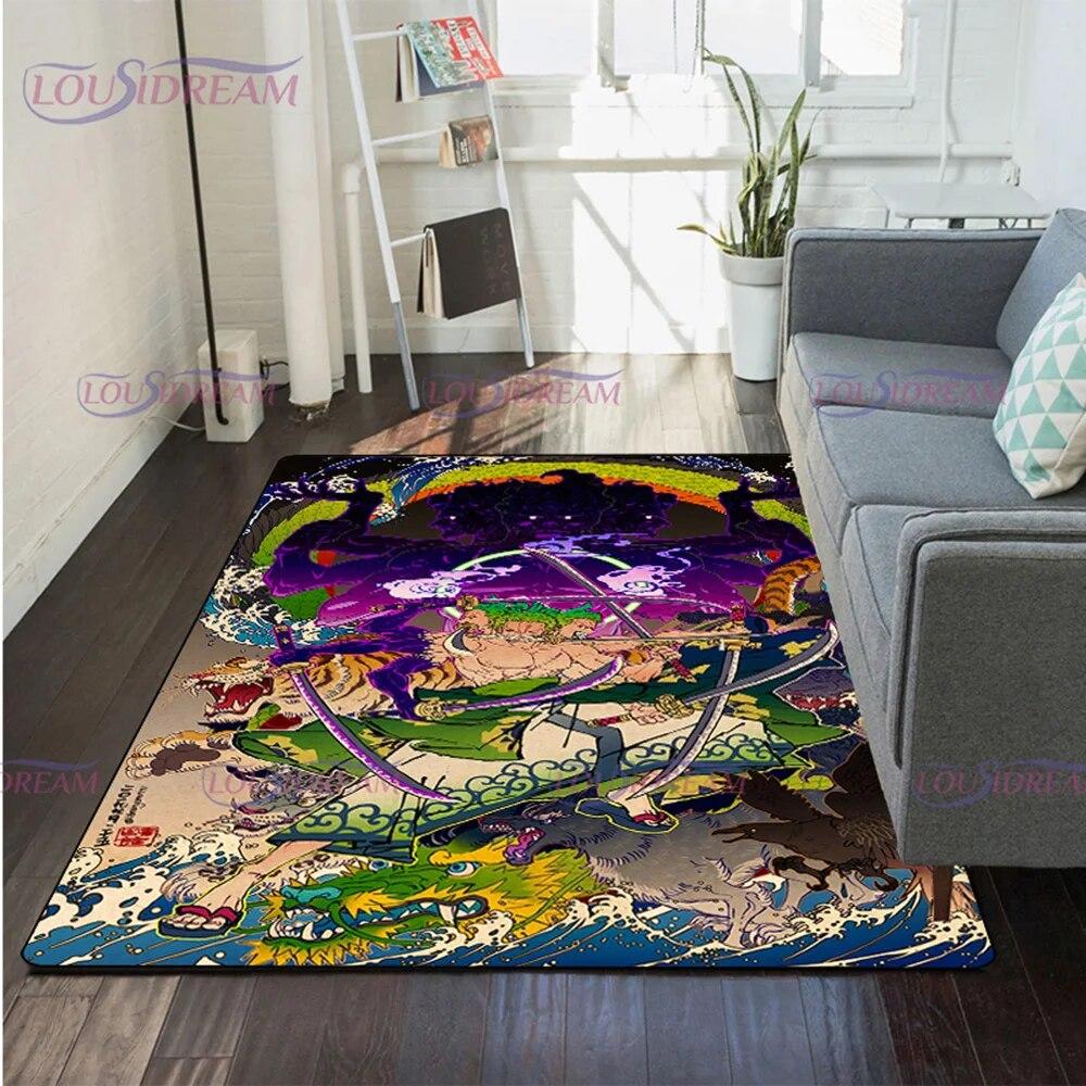 Japanese Pop Anime Carpet for Living Room Rugs Soft Floor Cartoon Rugs Bathroom Rug Home Bedroom Decor Fans Gift