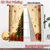 2 szt., Zasłony Choinka Prezenty Ozdoby_a (2) Nowoczesna zasłona okienna Wszechstronne zasłony materiałowe Świąteczne Idealne do sypialni,