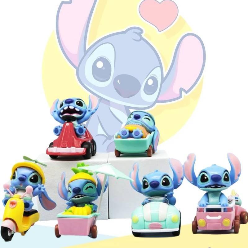 Delightful Pvc Stitch Figurine Set Including 6 Distinctive Characters From The Beloved Anime Series