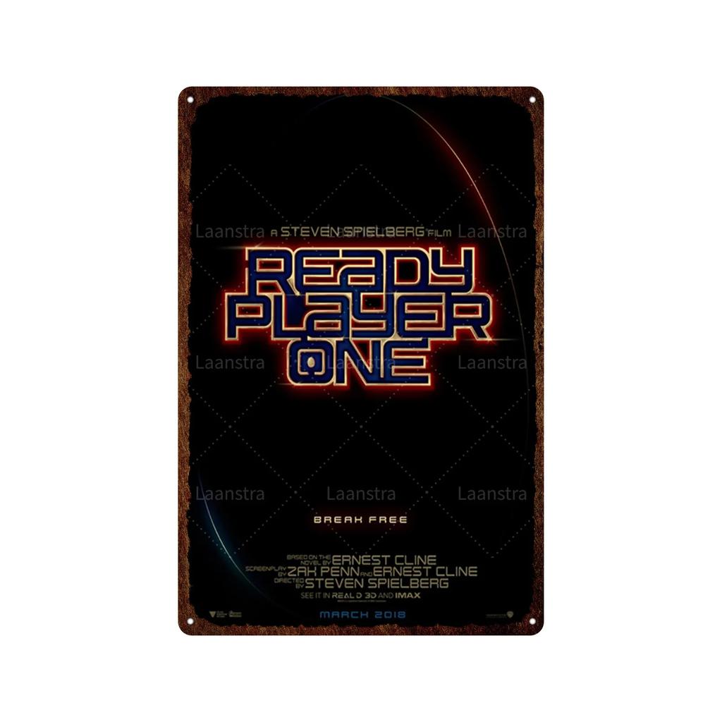 Ready Player One Retro Movie Tin Sign Poster Bar Home Decoration Metal Sign Plaque Decoration Wall Art Decor For Decorating