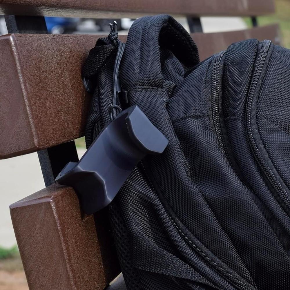Heavy-Duty Chain Link Fence Hook with Lanyard Portable Hook for Fence Black PLA Fence Hanger for Sports Bags