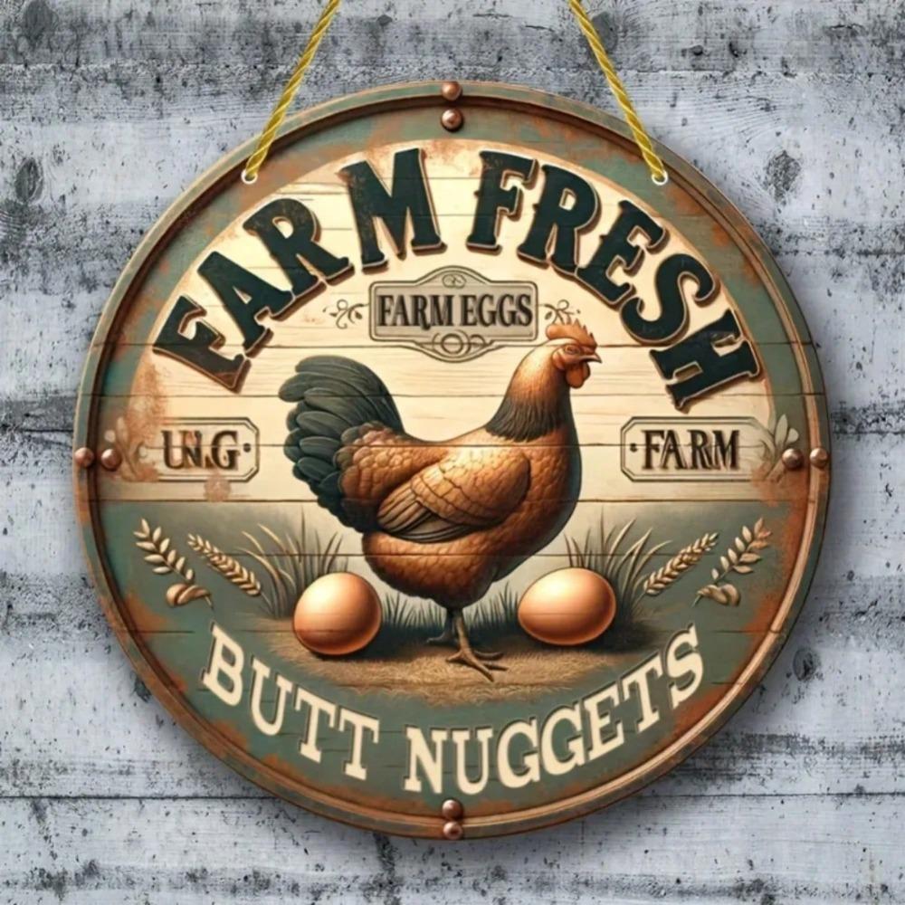 Vintage Metal Wall Art Farmhouse Kitchen Sign Outdoor Decor
