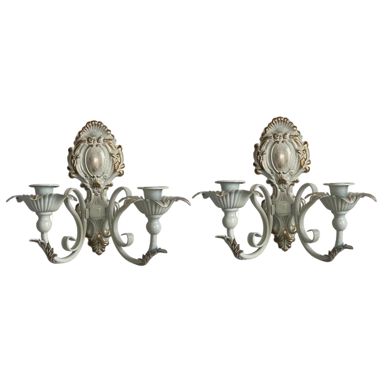 Настенный подсвечник, декоративный подсвечник, настенный подсвечник для свадебной вечеринки, юбилея, настенного декора белый