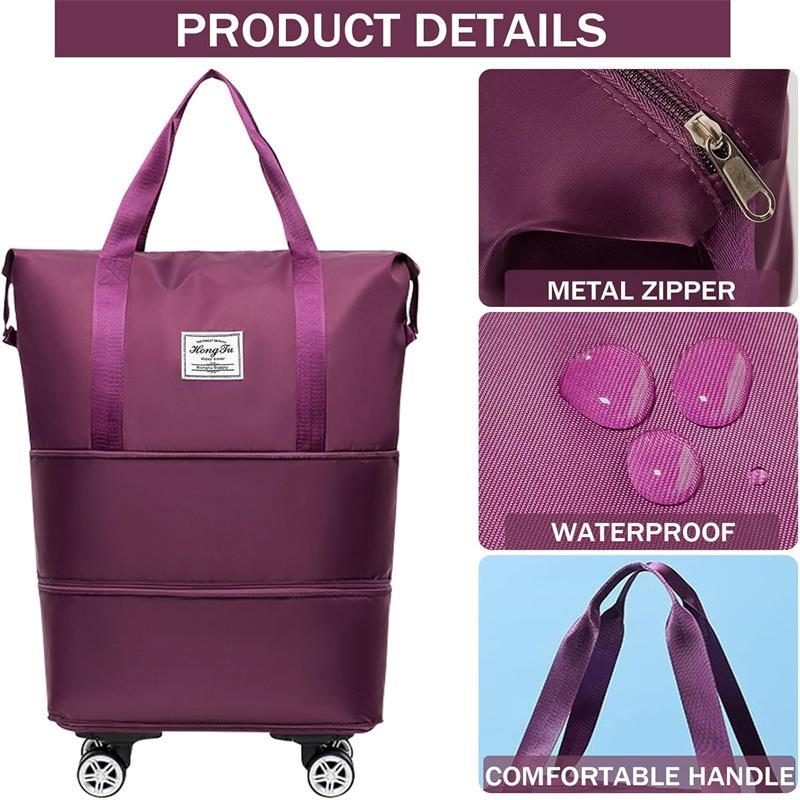 Çıkarılabilir Tekerlekli Seyahat Çantası Genişletilebilir Katlanabilir Çanta Bütçe Dostu Havayolu Dostu Magic Pack