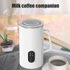 Electric Milk Frother 4-in-1 400W 580ml/19.61oz Hot and Cold Milk Foamer Silent Operation Anti Slip Stainless Steel Milk Steamer
