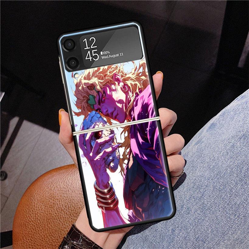 JoJo Adventure Dio Diego Brando Phone Case For Samsung Z Flip 7 6 5 4 3 Galaxy ZFlip7 ZFlip6 ZFlip5 ZFlip4 ZFlip3 5G Print Cover