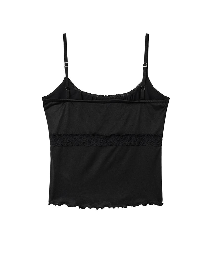 Yuupeu Rose Lace Sleeveless - Black