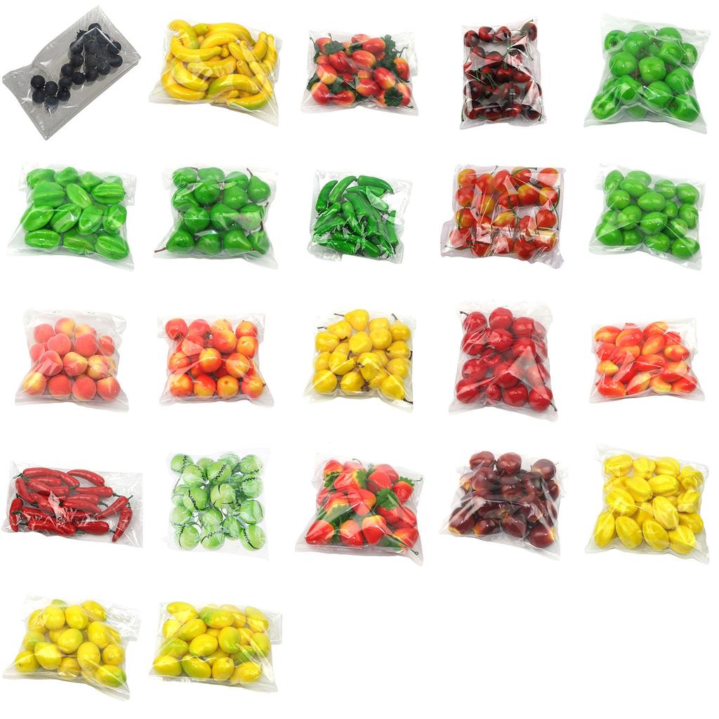 20pcs Simulation Fruit Foam Lemon Orange Photo Props Home Artificial Strawberry Shop Model for School Home Decorations