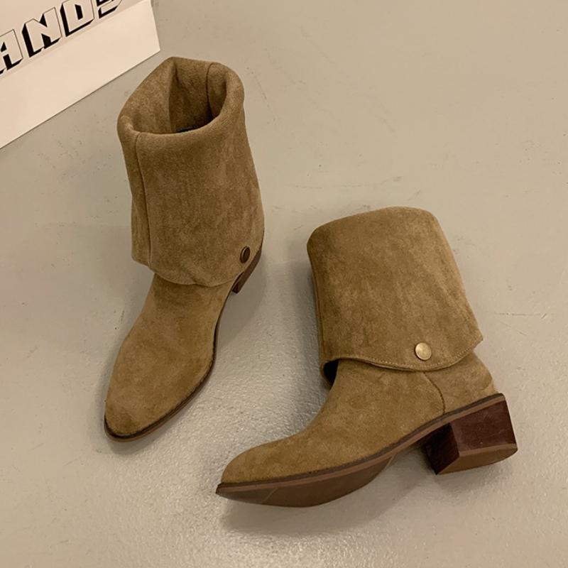 Fashion Women High Boots Fashion Heeled Shoes Elegant 2025 Winter Goth Knee High Chelsea Gladiator Boots Woman Chunky Pumps Botas Mujer