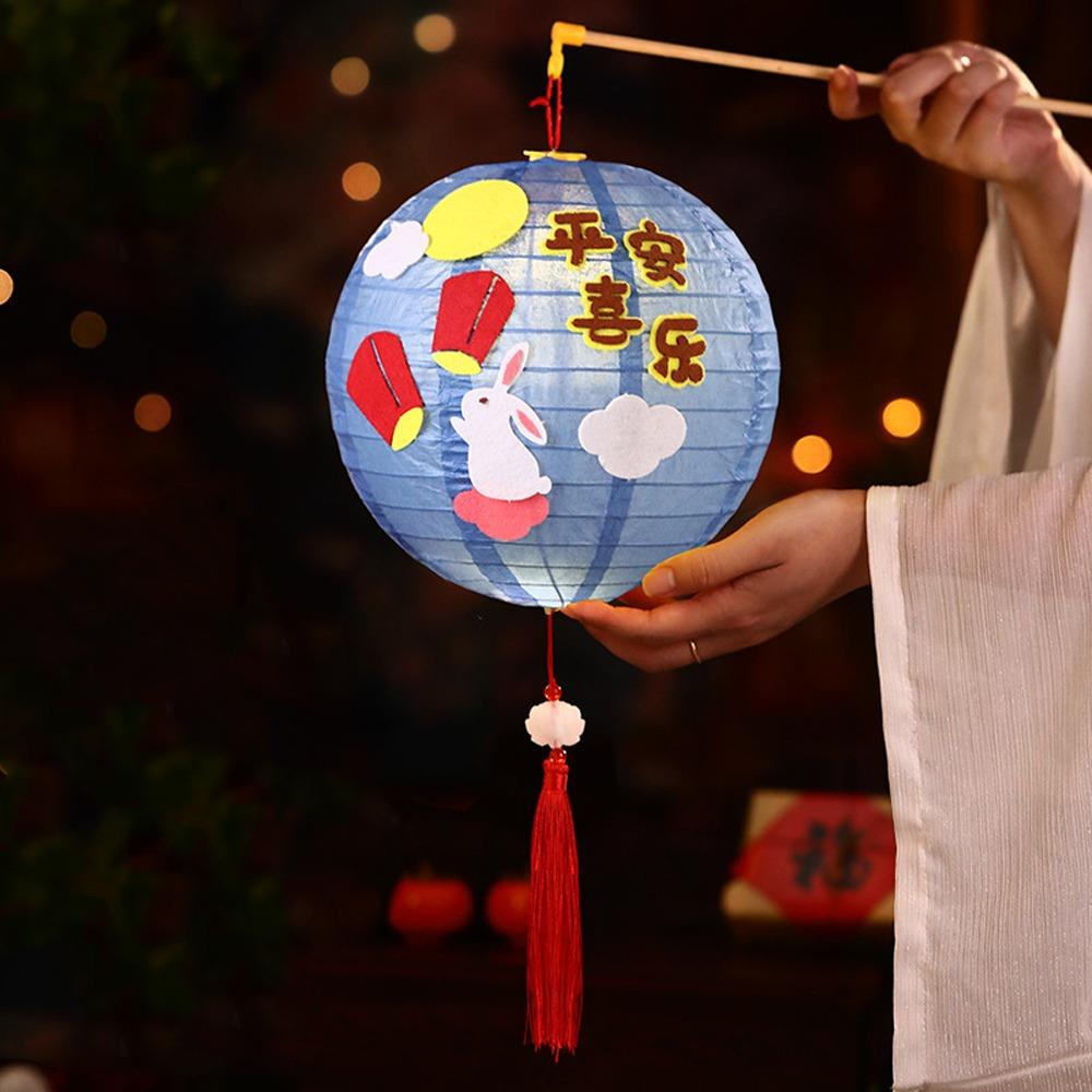 

Портативный китайский фонарик в виде кролика, милый ручной бумажный фонарик, светодиодный фонарик, игрушки, школьный проект Style 4