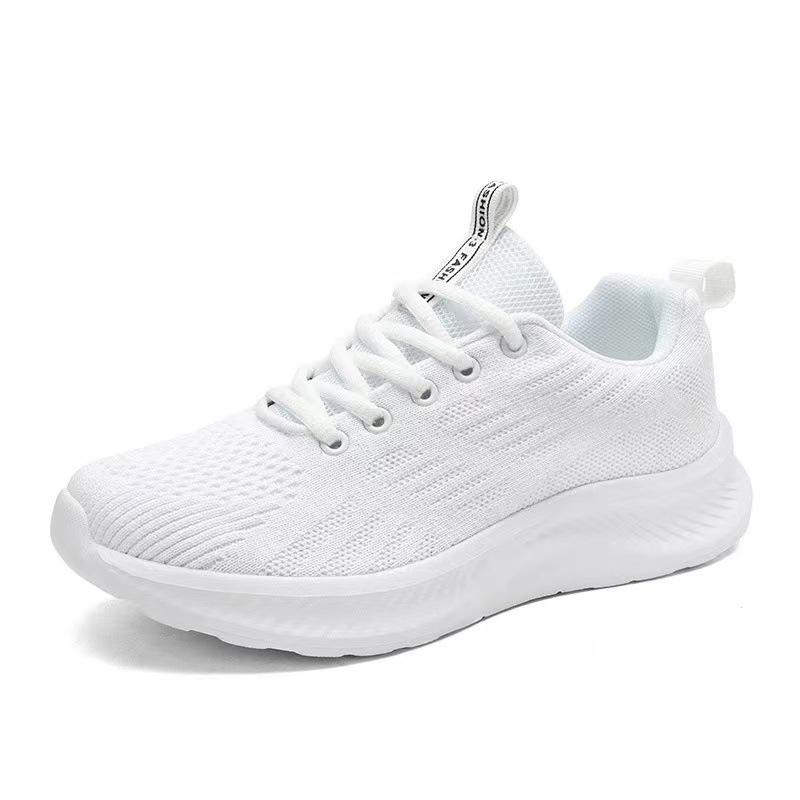 

Women s shoes spring and autumn new soft-soled fly-woven sports casual shoes lightweight soft-soled women s running shoes 35 белый