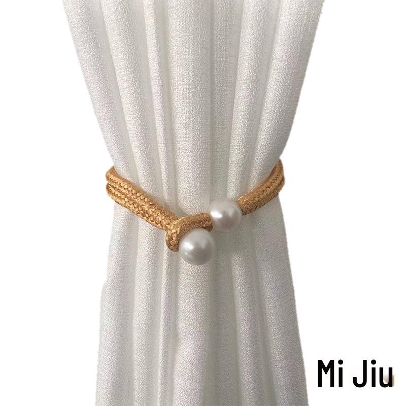 

Creative Pearl Curtain Tiebacks - Simple Decorative Straps and Buckles