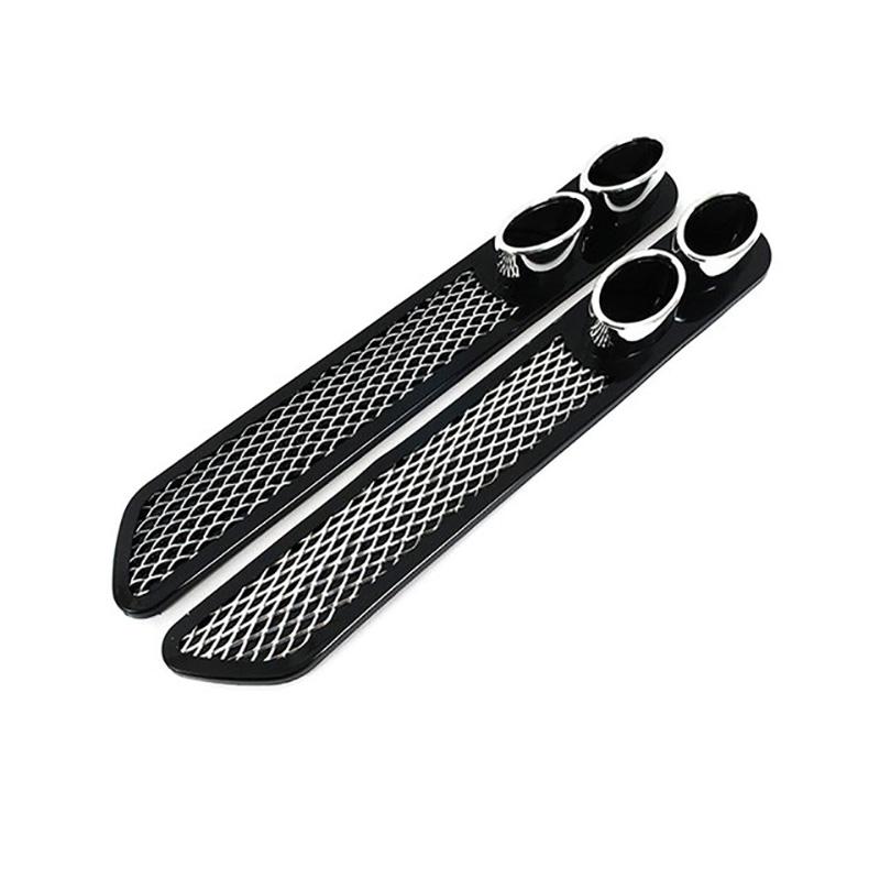 Car Simulation Tuyere Exhaust Pipe Mouth Decoration Sticker 3D Fake Air Vent At The Rear  Exterior Modification