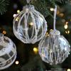 8CM Transparent Christmas Tree Ornament DIY Christmas Hanging Ornament  Christmas Tree Decor