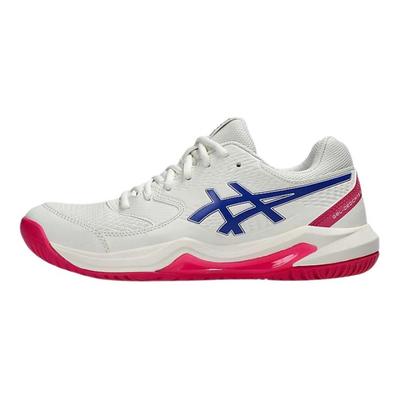 Gel-Dedicate 8 Wide Versatile Comfortable Tennis Shoes Women Sneakers White Blue Pink 1042A235-105