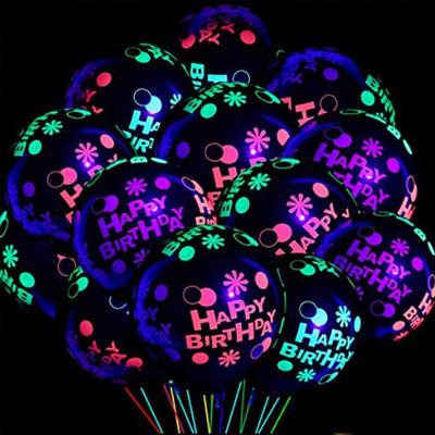 10 ks 12palcových fluorescenčních balónků Neonové svítící latexové balónky Svatba Narozeninová oslava Dekorace Svítící balónek Baby Shower Dětské dárky
