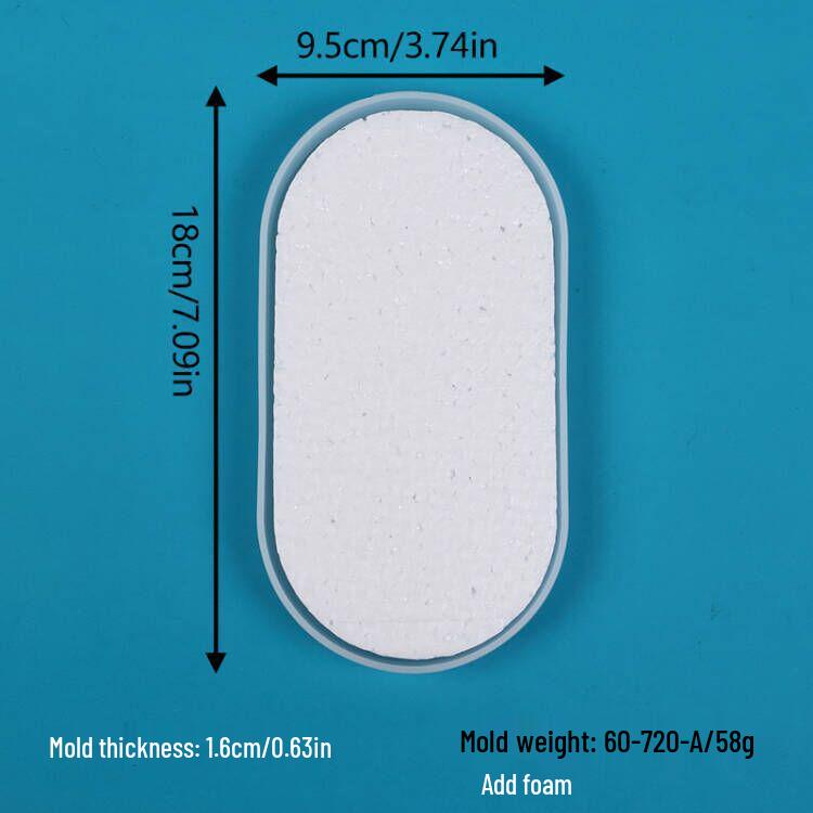 DIY Crystal Epoxy Resin Oval Coaster Mold for Tea Cup Holder and Tray Making