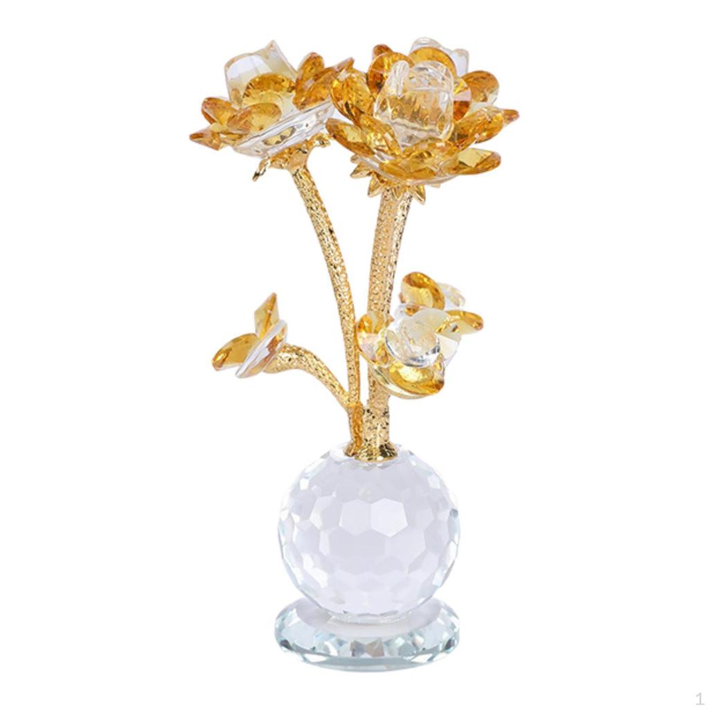 Lotus Flower Figurine Centerpiece Collection for Cabinet Shelves Living Room