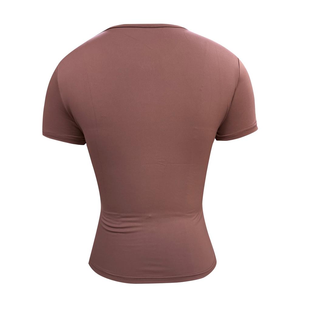Women's Slim-fit Fashion Yoga Half-zip Short-sleeved Top