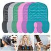 Extra Long & Large Silicone Striped Hairdressing Cape with Anti-Stray Hair Protection for Haircuts, Dyeing, and Perming