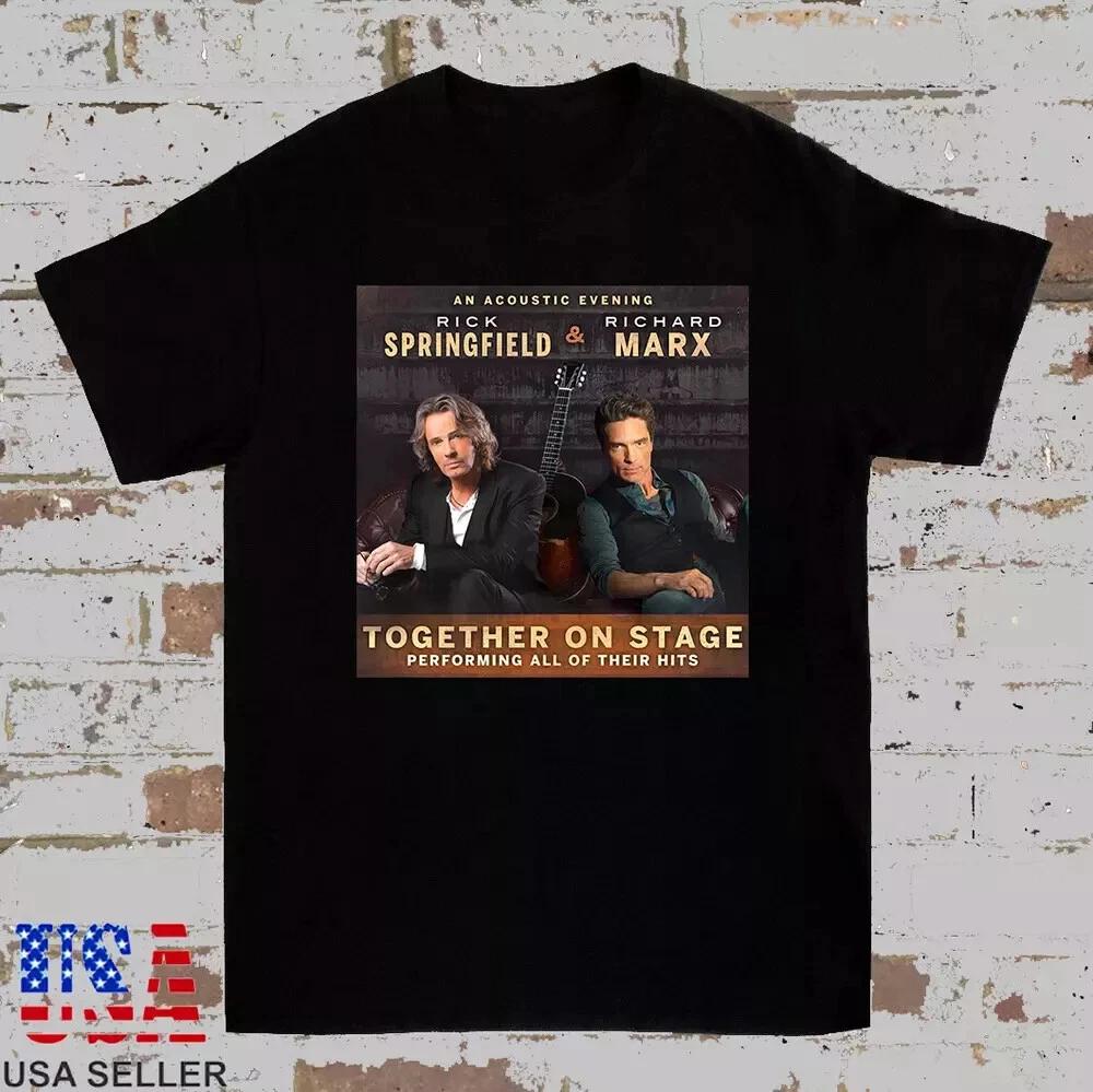 Men s and Women s T-shirts Rick Springfield Richard Marx On Tour 2024 T Shirt Full Size S-5XL XL