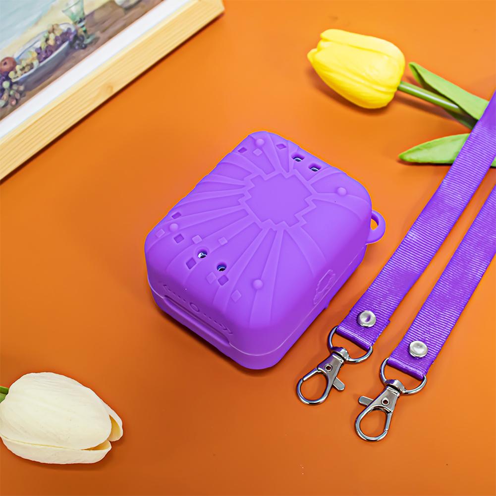 Silicone Cover Case Anti-Drop Protective Skin Cover with Lanyard Protective Case for Bitzee Dis Ney Interactive Toy Digital Pet