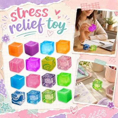 Soft Slow Rebound Stress Relief Sensory Toy Cube Suitable for Office Desk and Workspace Use Hand Squeeze Toy for Pressure Reduction and Focus