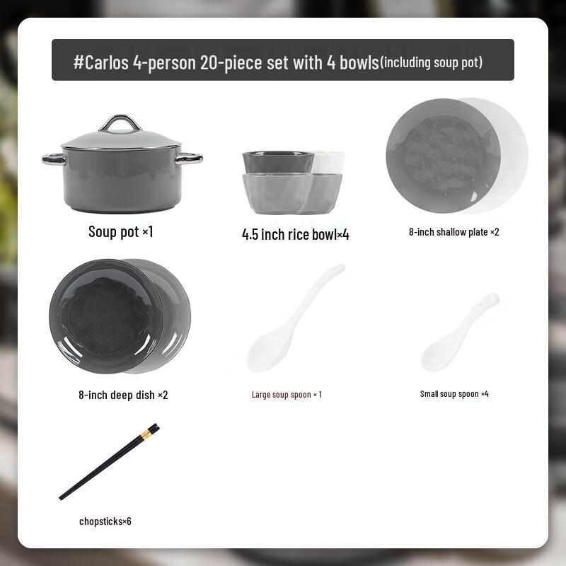 Kangmo Carlos Ceramic Dinnerware Gift Set