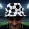 Breathable Soccer Pattern Bucket Cap Korean Style Football Fisherman Hat Sunscreen Basin Cap  Women