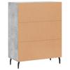 Sideboard Concrete Grey 69.5 x 34 x 90 cm Wood Based Material