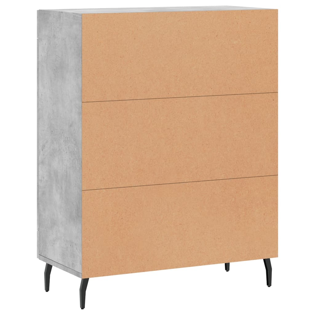 Sideboard Concrete Grey 69.5 x 34 x 90 cm Wood Based Material