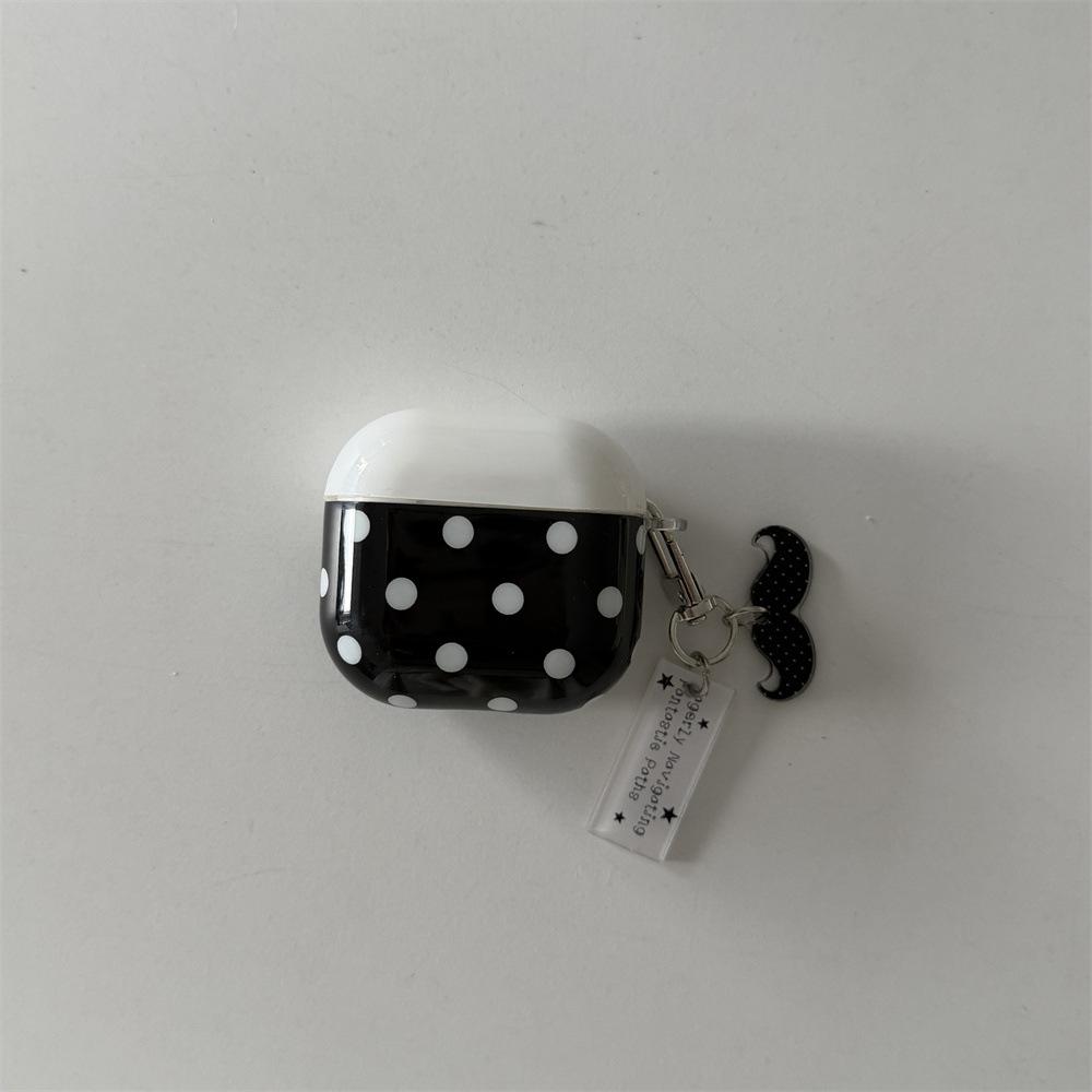 Applicable To Apple AirPods 1 /1 Generation Simple Polka Dot Contrasting Headset Cover PRO1 Bluetooth Protective Cover PRO1 Anti-drop
