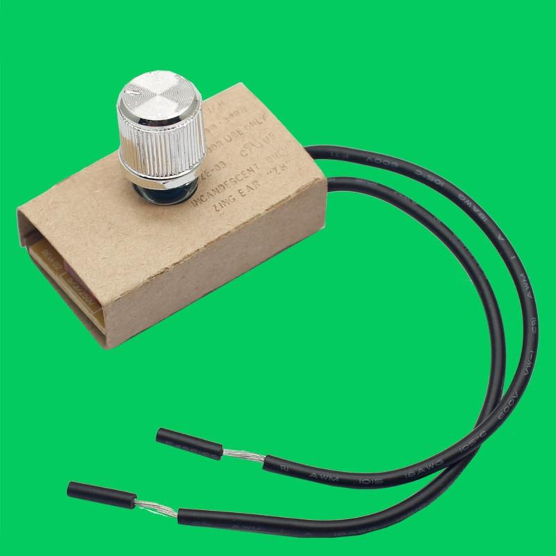 LED Stepless Dimming 120V/240VAC Rotary Knob Dimmer LED Brightness Controller for Halogen Lamp LED Incandescent