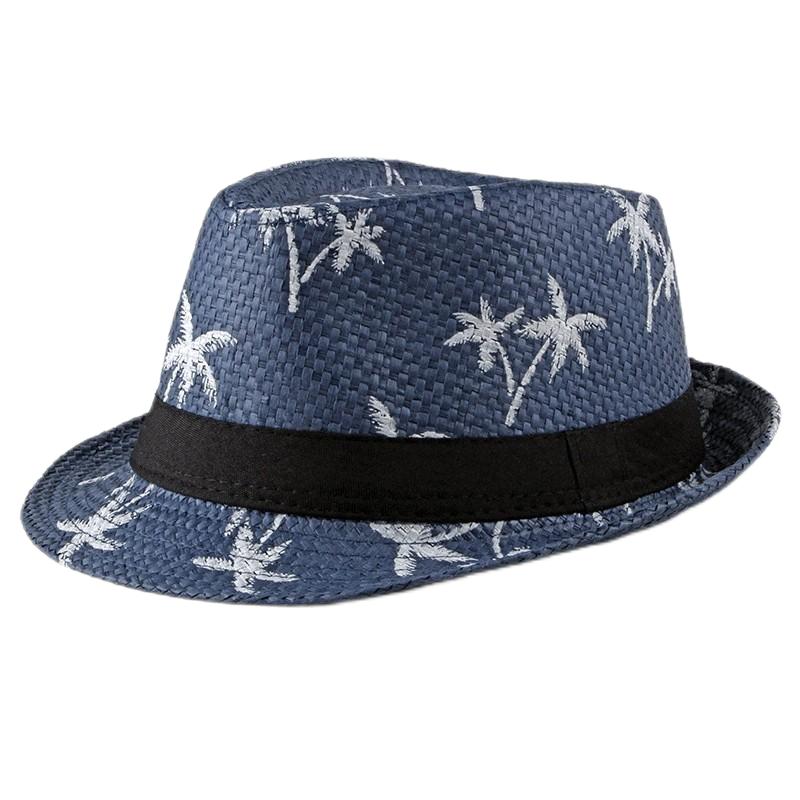 2025 New Korean Trendy Sun Hats British Top Hat Women's Men's Grometric Straw Hat Belt Jazz Hats Couple Beach Hat Fedoras Cap