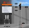 Multifunctional Aluminum Alloy Telescopic A-Frame Ladder with Bamboo Sections and Joint Folding Design
