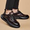 Men's Shoes Spring and Autumn Business Board Shoes Men's Top Layer Cowhide Fashion Korean Casual Leather Shoes